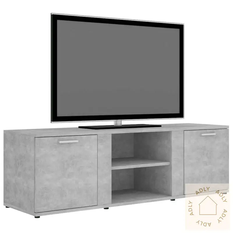 Tv-Benk Betonggrå 120X34X37 Cm Konstruert Tre