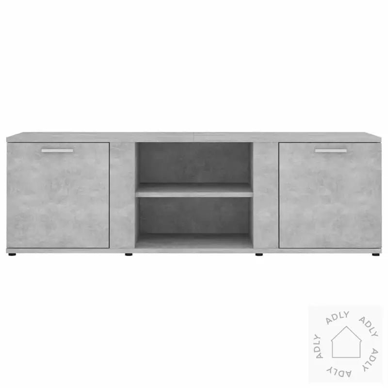 Tv-Benk Betonggrå 120X34X37 Cm Konstruert Tre