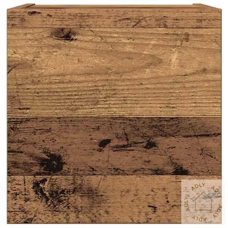 Tv-Skapsett 8 Deler Veggmontert Gammelt Tre Konstruert Tre