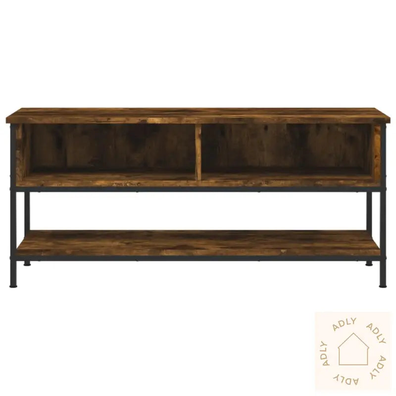 Tv-Benk Røkt Eik 100X35X45 Cm Konstruert Tre