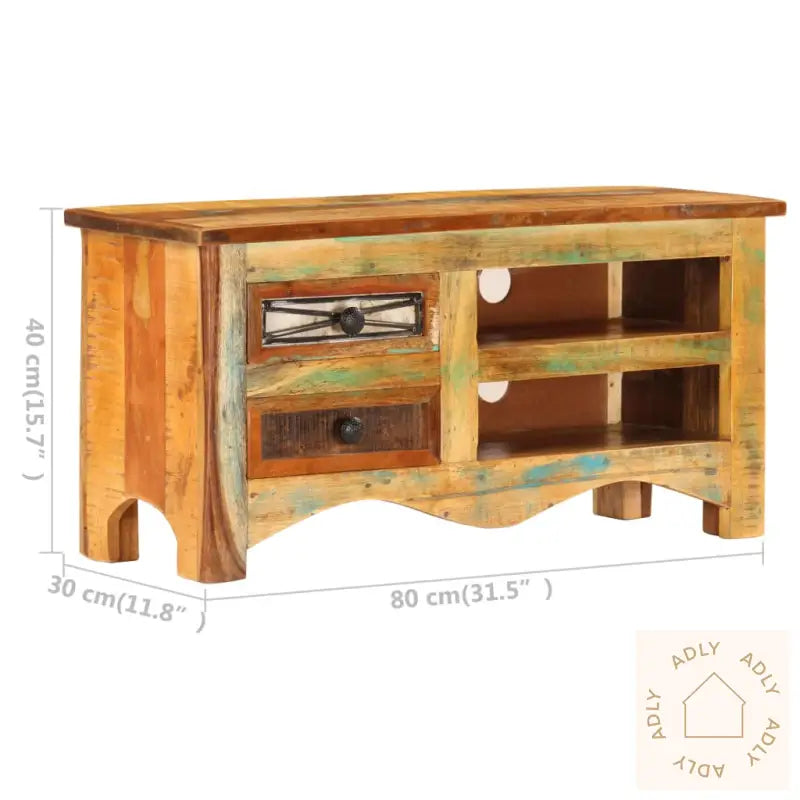 Tv-Kabinett 80X30X40 Cm Gjenvunnet Heltre