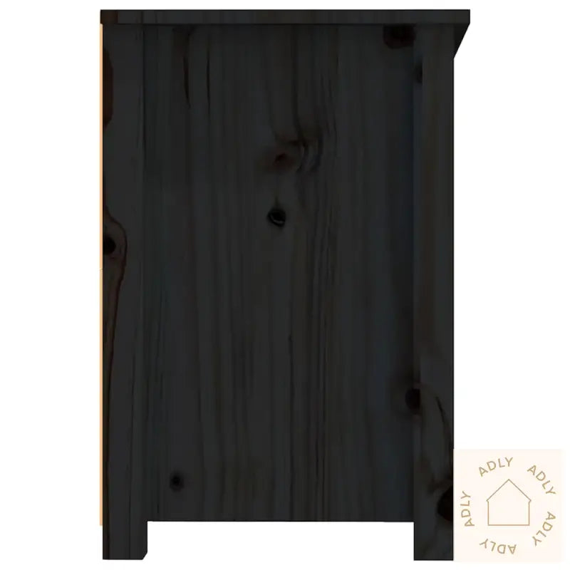 Tv-Benk Svart 114X35X52 Cm Heltre Furu