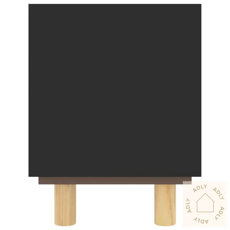 Tv-Benk Svart 105X30X40 Cm Heltre Furu Og Naturrotting