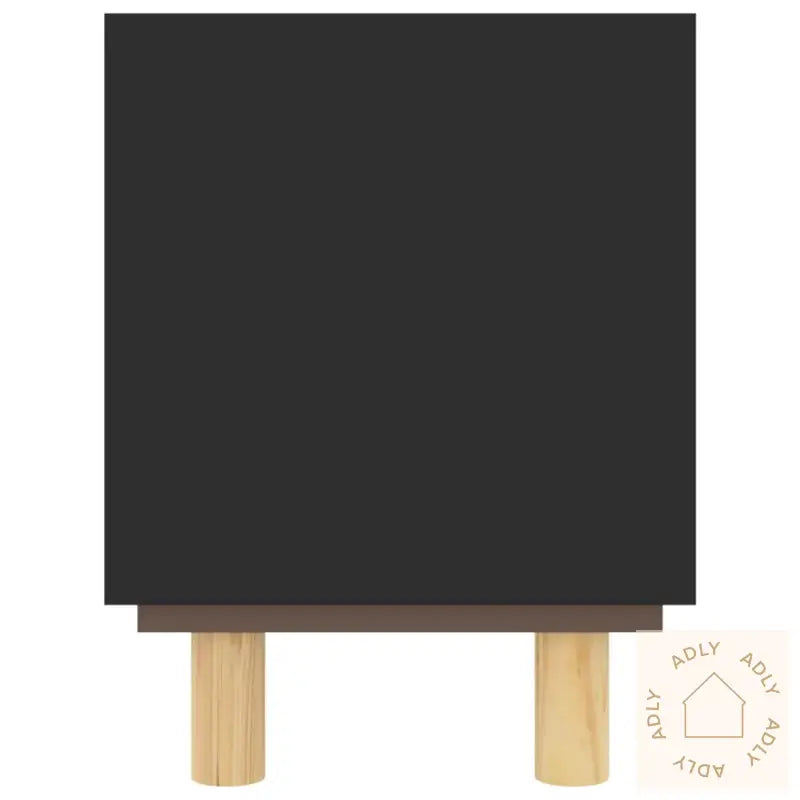 Tv-Benk Svart 80X30X40 Cm Heltre Furu Og Naturrotting