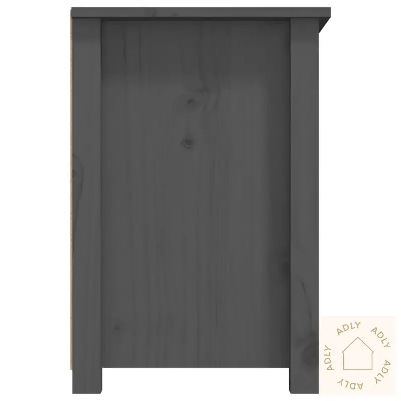 Tv-Benk Grå 79X35X52 Cm Heltre Furu