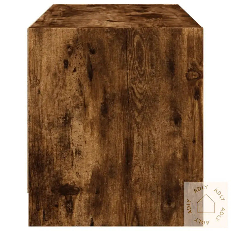 Tv-Benk Med Dør Røkt Eik 68X37X42 Cm