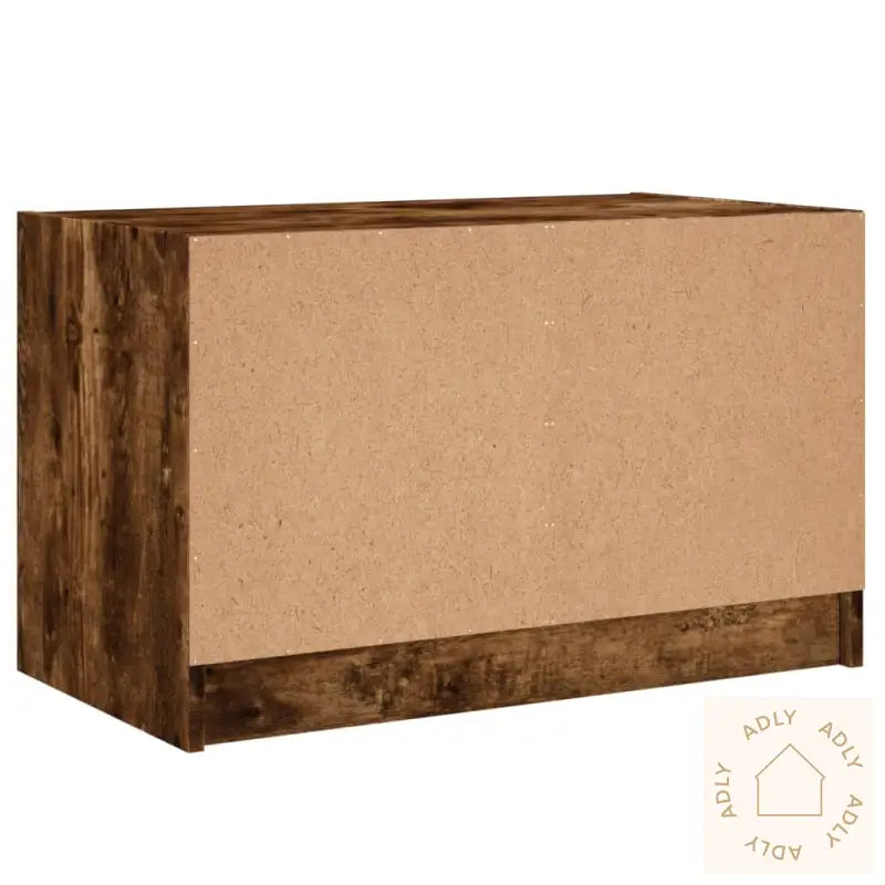 Tv-Benk Med Dør Røkt Eik 68X37X42 Cm