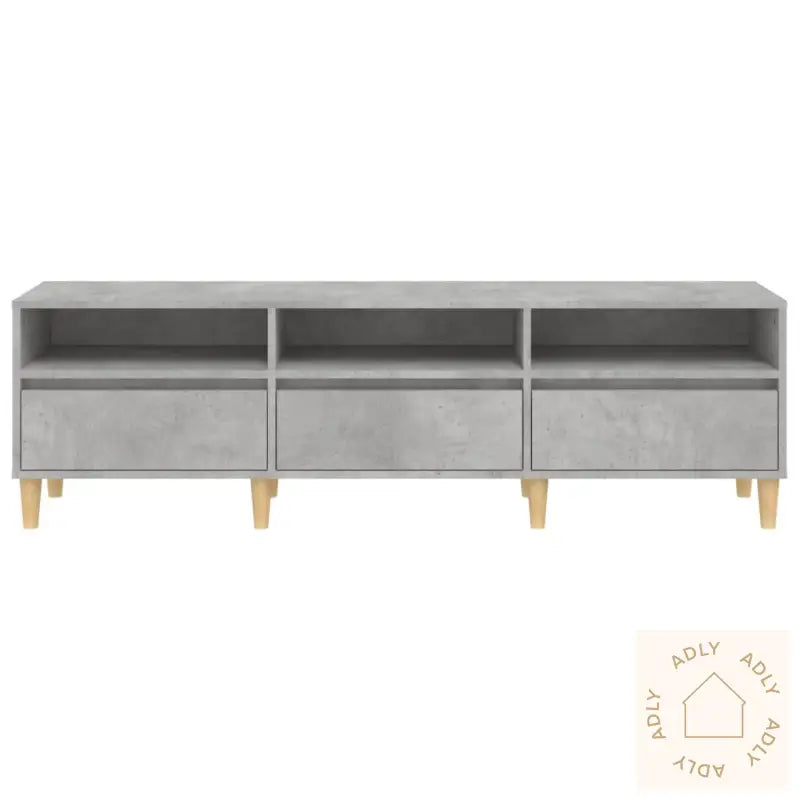 Tv-Benk Betonggrå 150X30X44,5 Cm Konstruert Tre