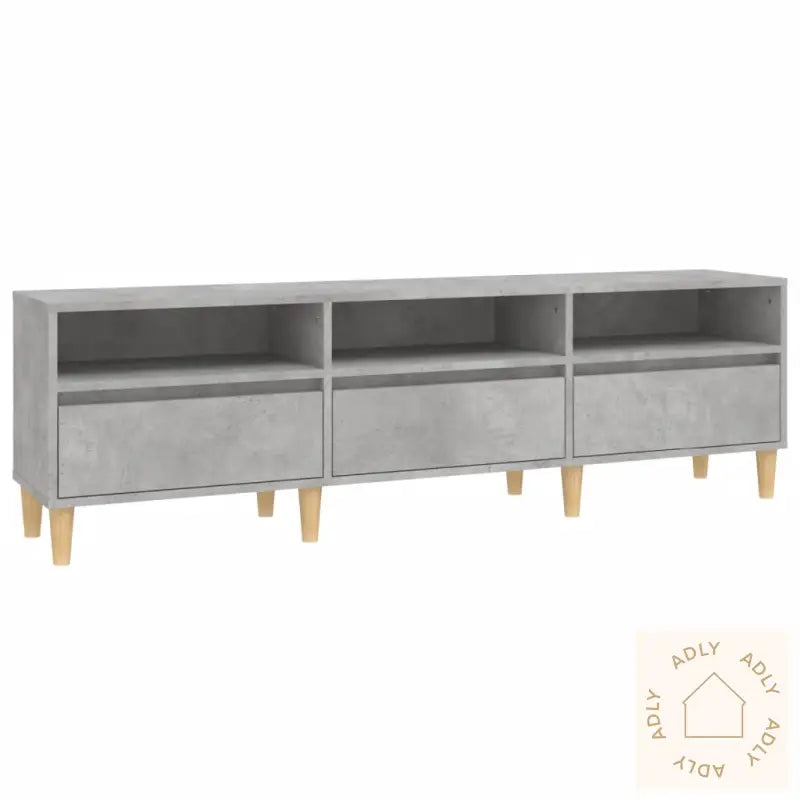 Tv-Benk Betonggrå 150X30X44,5 Cm Konstruert Tre