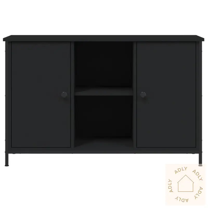 Tv-Benk Svart 100X35X65 Cm Konstruert Tre