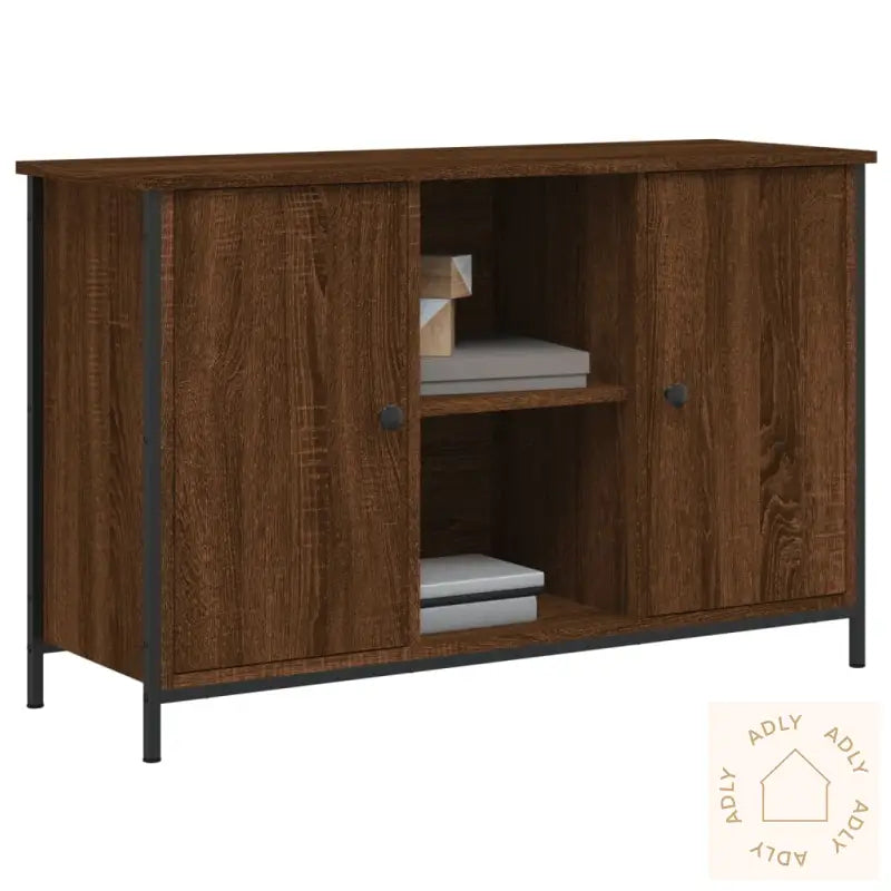 Tv-Benk Sonoma Eik 100X35X65 Cm Konstruert Tre