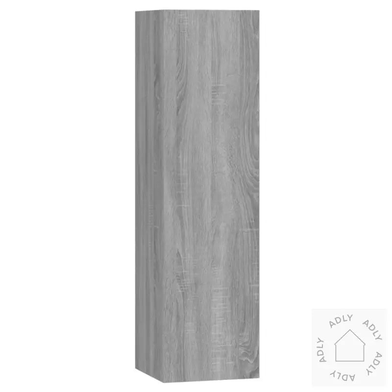 Tv-Skapsett 7 Deler Grå Sonoma Konstruert Tre