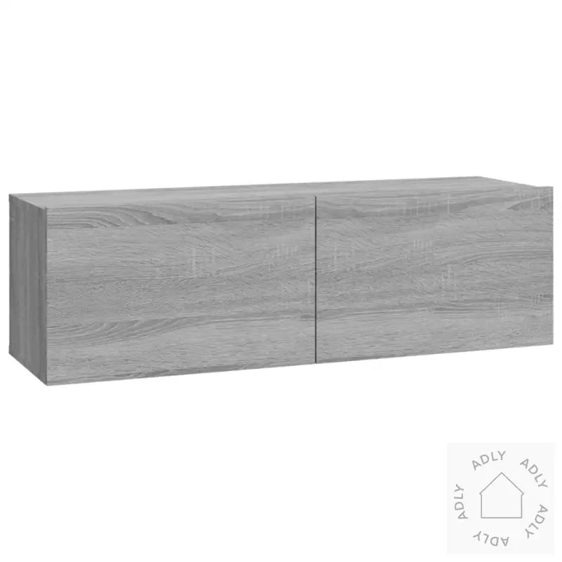 Tv-Skapsett 7 Deler Grå Sonoma Konstruert Tre