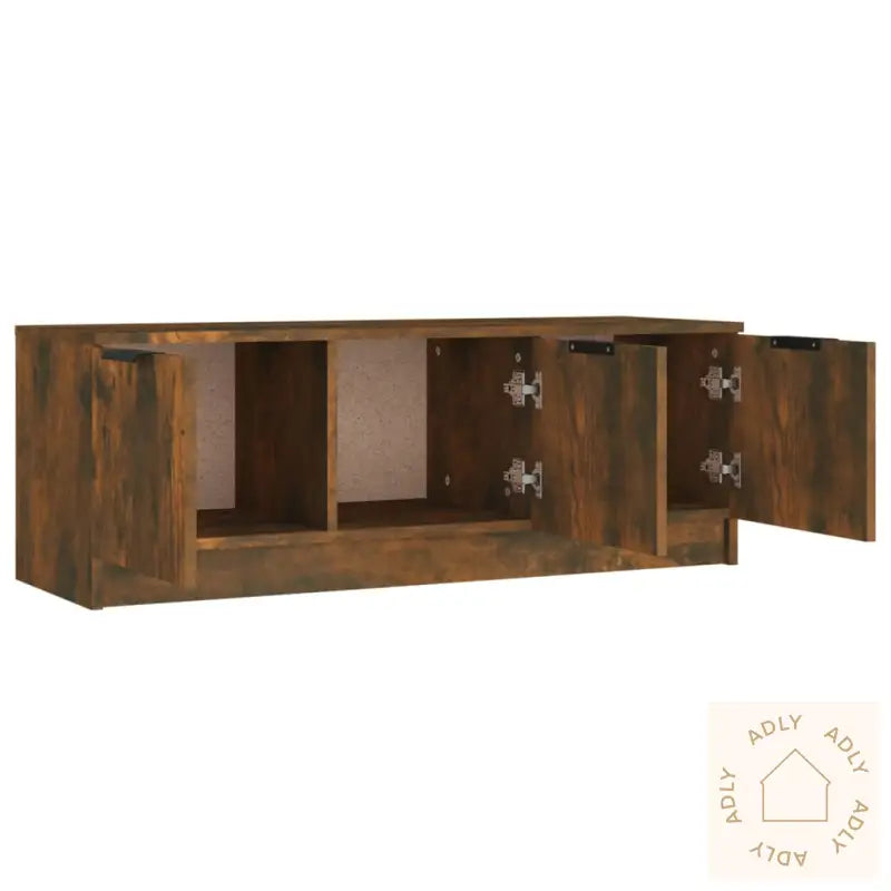 Tv-Benk Røkt Eik 102X35X36,5 Cm Konstruert Tre