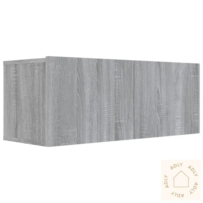 Tv-Skapsett 4 Deler Grå Sonoma Konstruert Tre