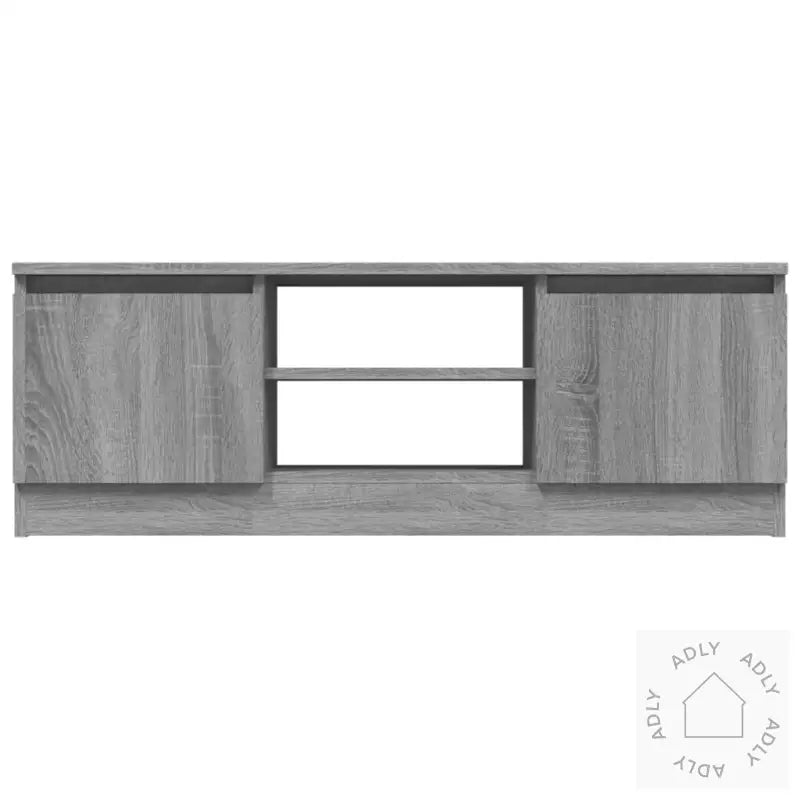 Tv-Benk Med Dør Grå Sonoma 102X30X36 Cm