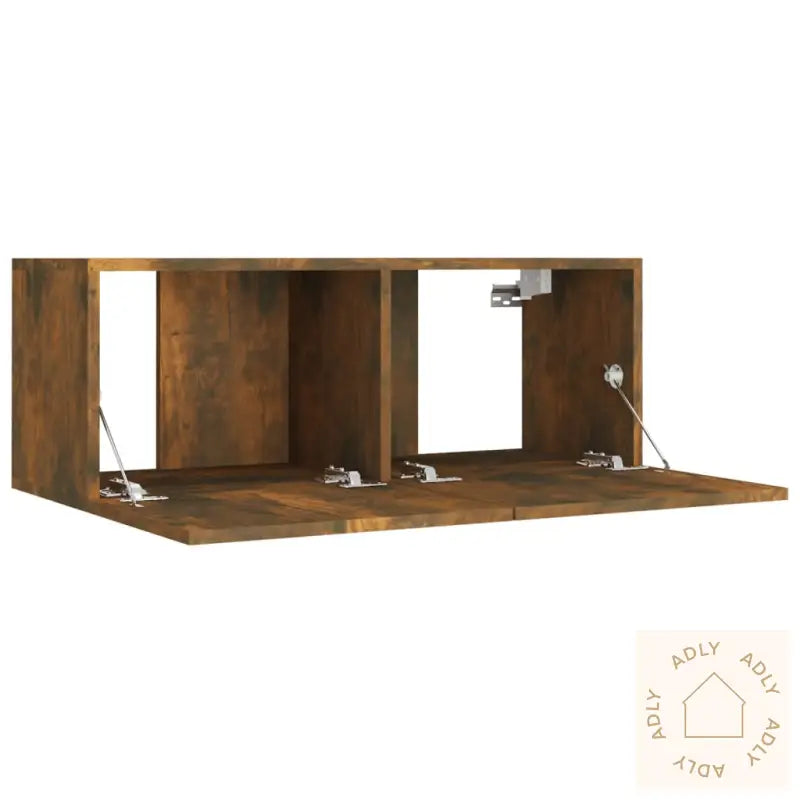 Tv-Skapsett 5 Deler Røkt Eik Konstruert Tre