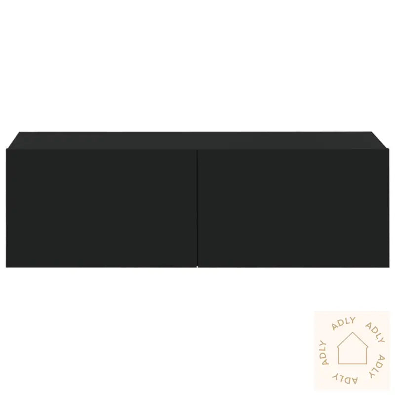 Tv-Benksett 5 Deler Svart Konstruert Tre