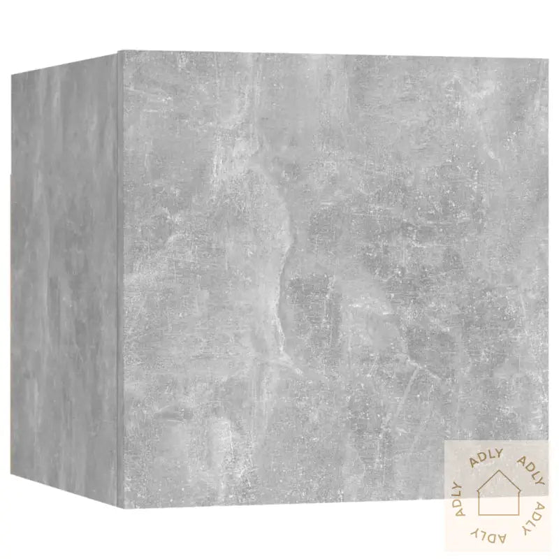 Tv-Skapsett 8 Deler Betonggrå Konstruert Tre