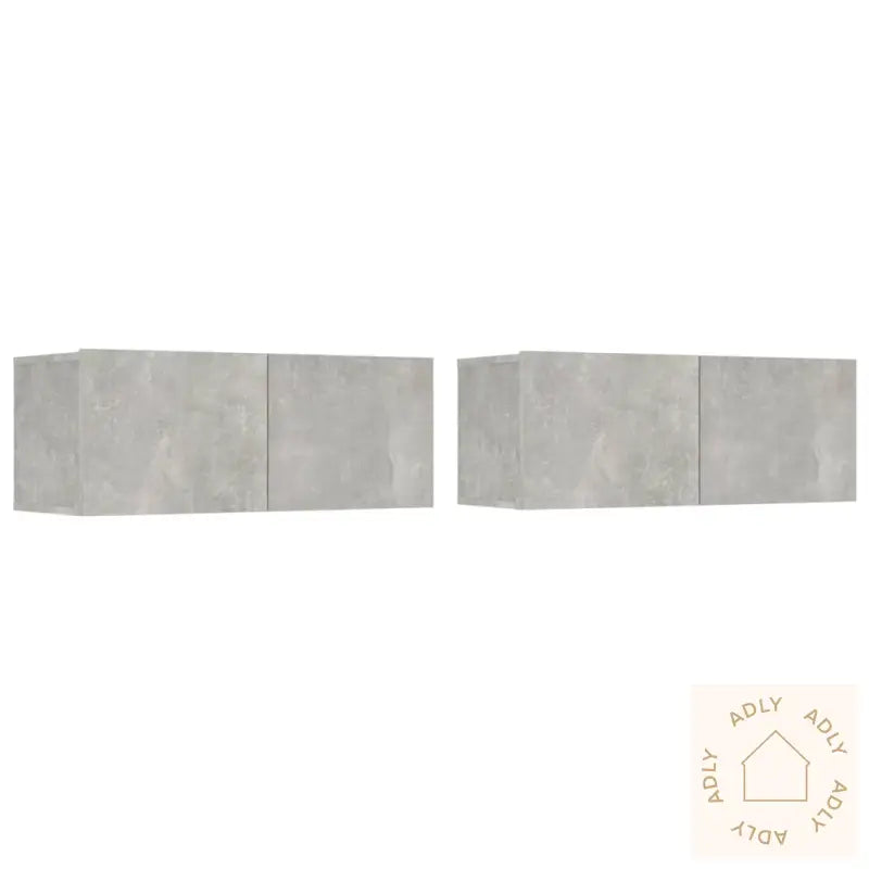 Tv-Skapsett 5 Deler Betonggrå Konstruert Tre