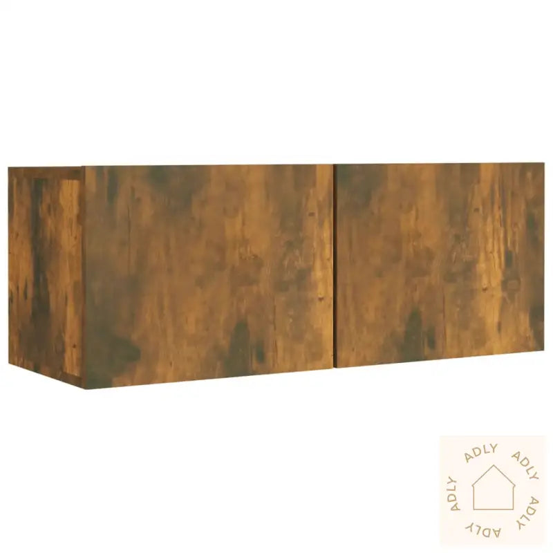 Tv-Skapsett 5 Deler Røkt Eik Konstruert Tre