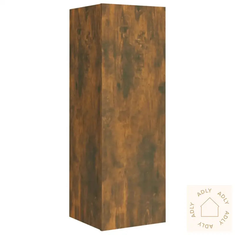 Tv-Skapsett 5 Deler Røkt Eik Konstruert Tre