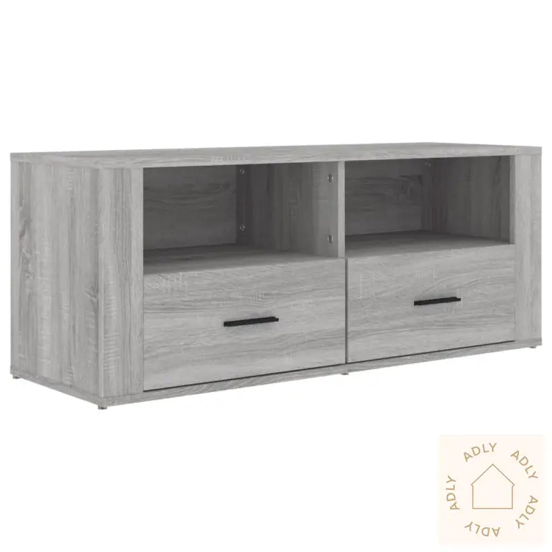 Tv-Benk Grå Sonoma 100X35X40 Cm Konstruert Tre