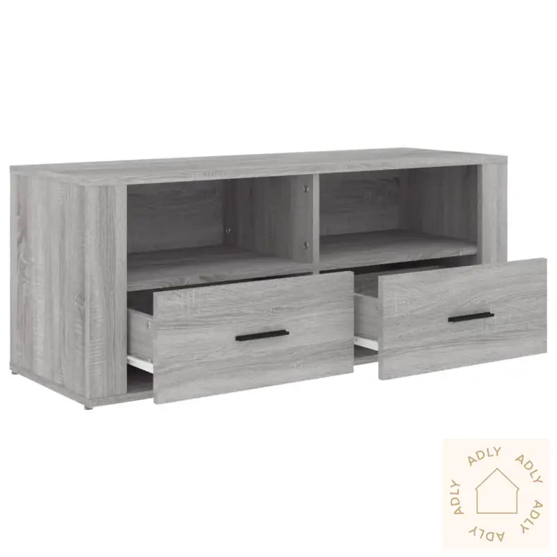 Tv-Benk Grå Sonoma 100X35X40 Cm Konstruert Tre