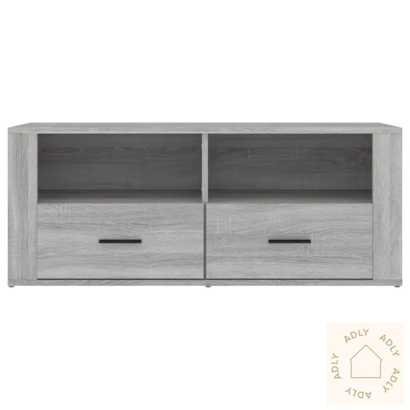 Tv-Benk Grå Sonoma 100X35X40 Cm Konstruert Tre