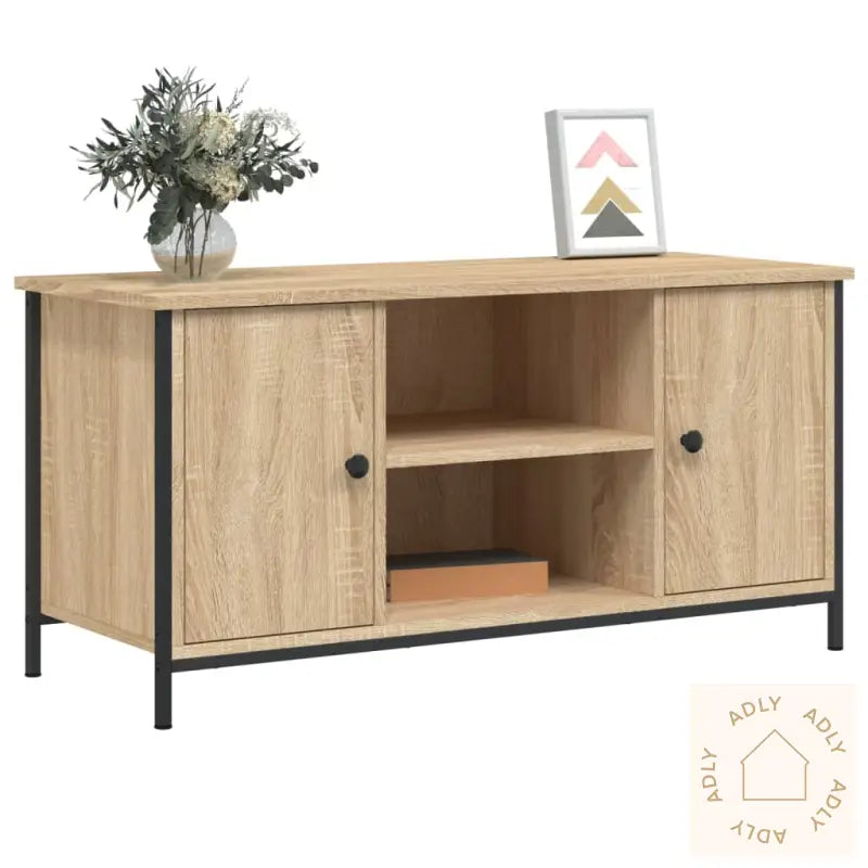Tv-Benk Sonoma Eik 100X40X50 Cm Konstruert Tre