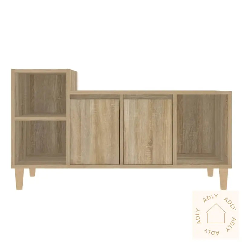 Tv-Benk Sonoma Eik 100X35X55 Cm Konstruert Tre