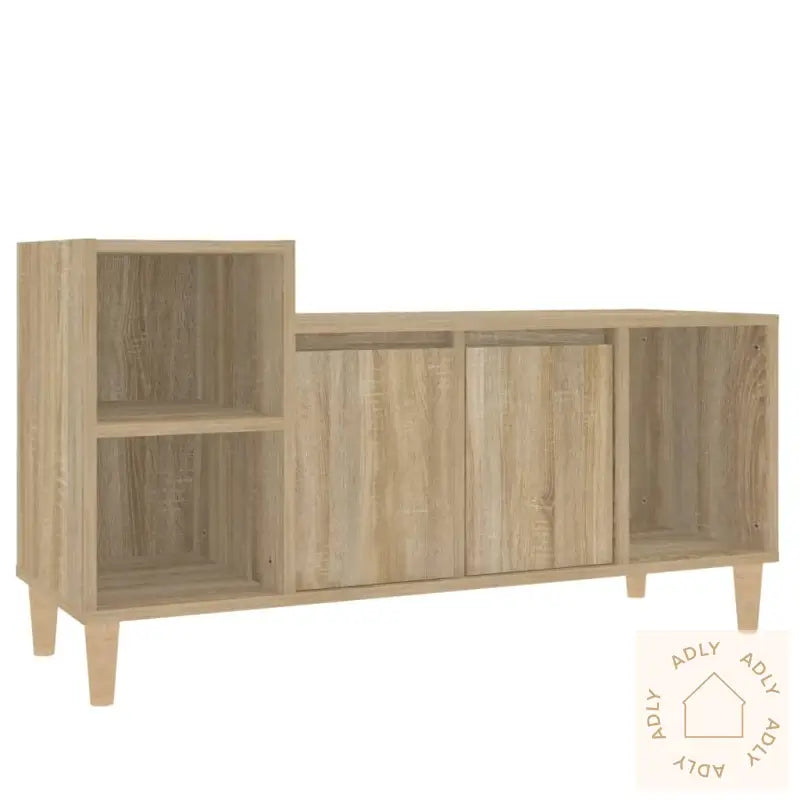 Tv-Benk Sonoma Eik 100X35X55 Cm Konstruert Tre