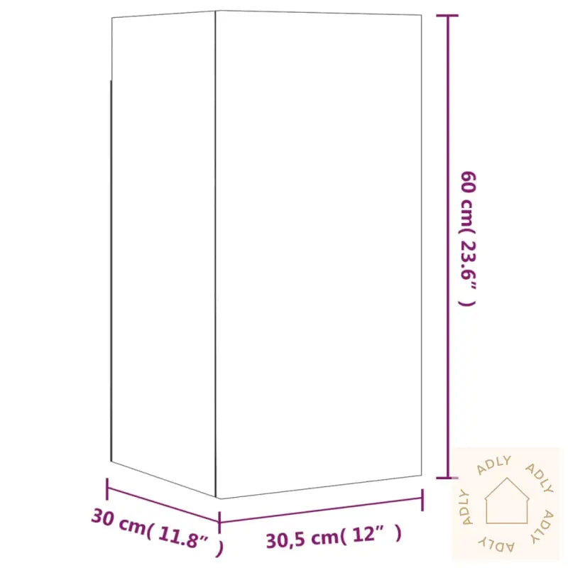 Tv-Skapsett 7 Deler Grå Sonoma Konstruert Tre