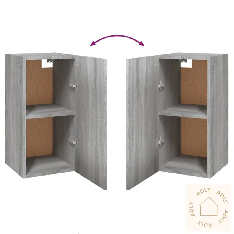 Tv-Skapsett 7 Deler Grå Sonoma Konstruert Tre