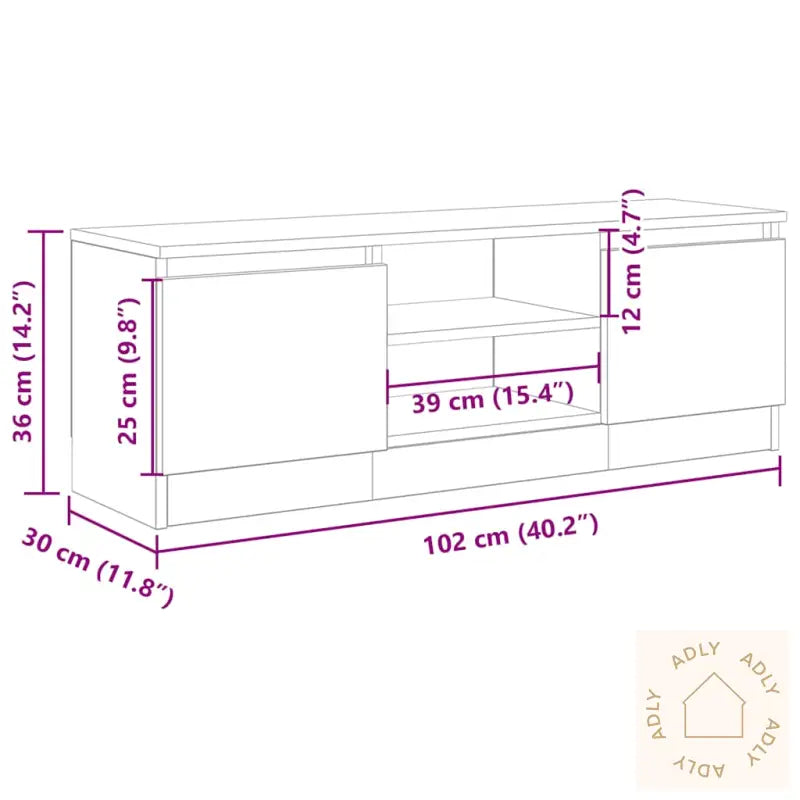 Tv-Benk Gammelt Tre 102X30X36 Cm Konstruert Tre