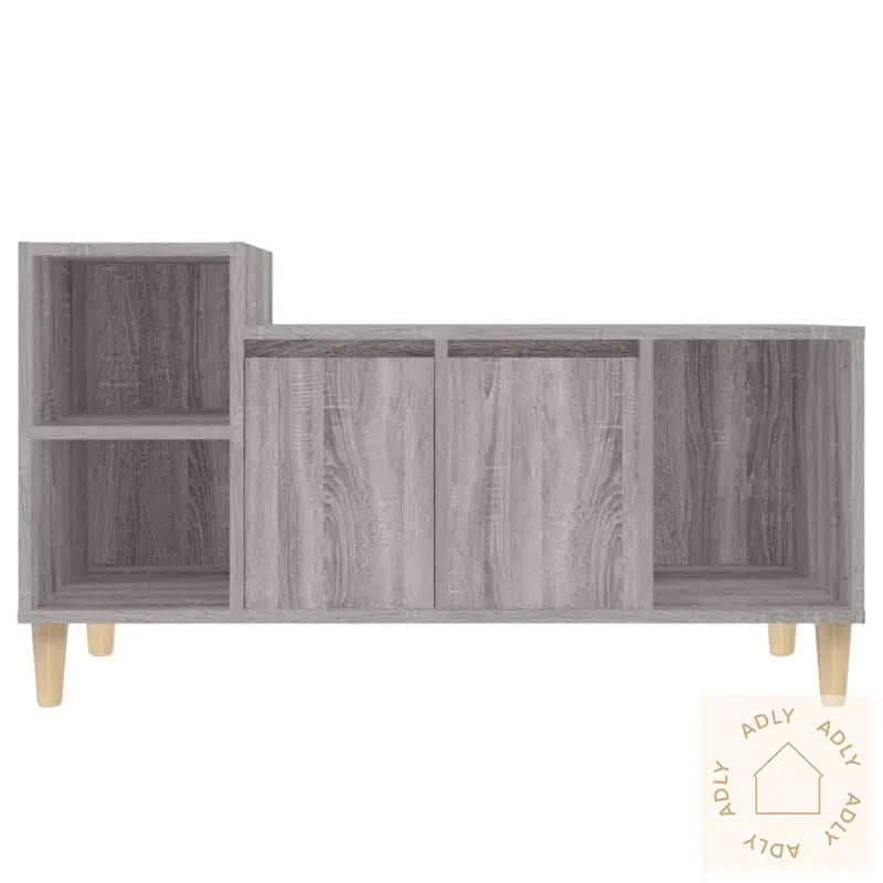 Tv-Benk Grå Sonoma 100X35X55 Cm Konstruert Tre