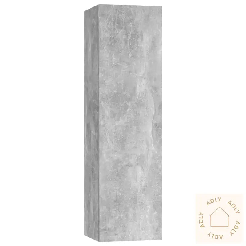 Tv-Skapsett 4 Deler Betonggrå Konstruert Tre