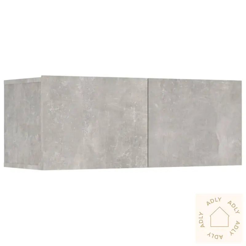 Tv-Skapsett 8 Deler Betonggrå Konstruert Tre