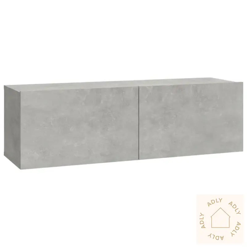 Tv-Skapsett 6 Deler Betonggrå Konstruert Tre