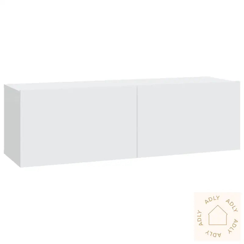 Tv-Skapsett 7 Deler Hvit Konstruert Tre