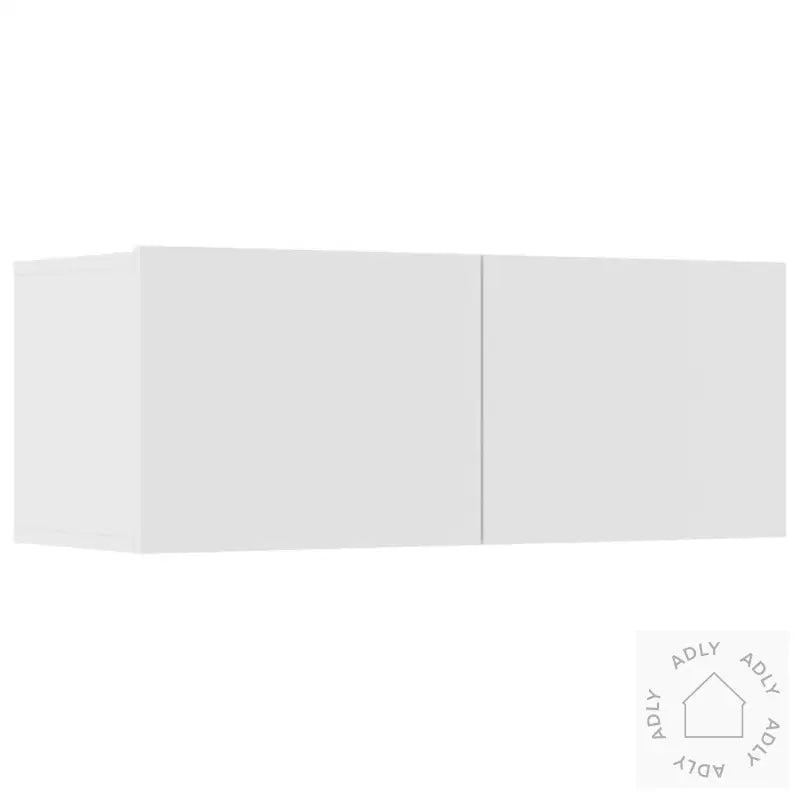 Tv-Skapsett 8 Deler Hvit Konstruert Tre