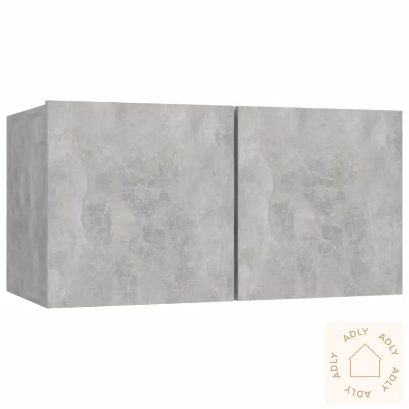 Tv-Skapsett 6 Deler Betonggrå Konstruert Tre