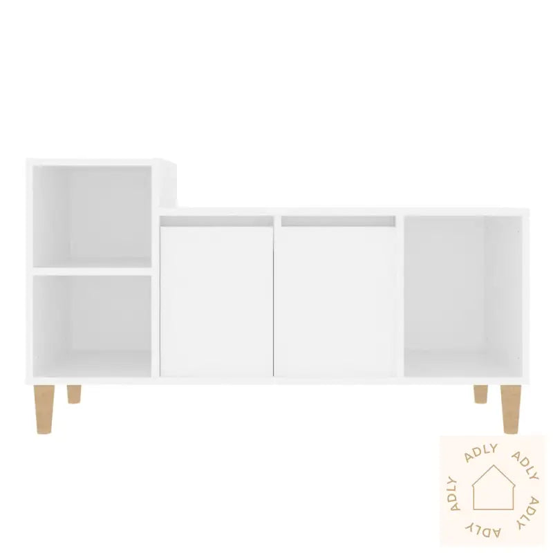 Tv-Benk Hvit 100X35X55 Cm Konstruert Tre