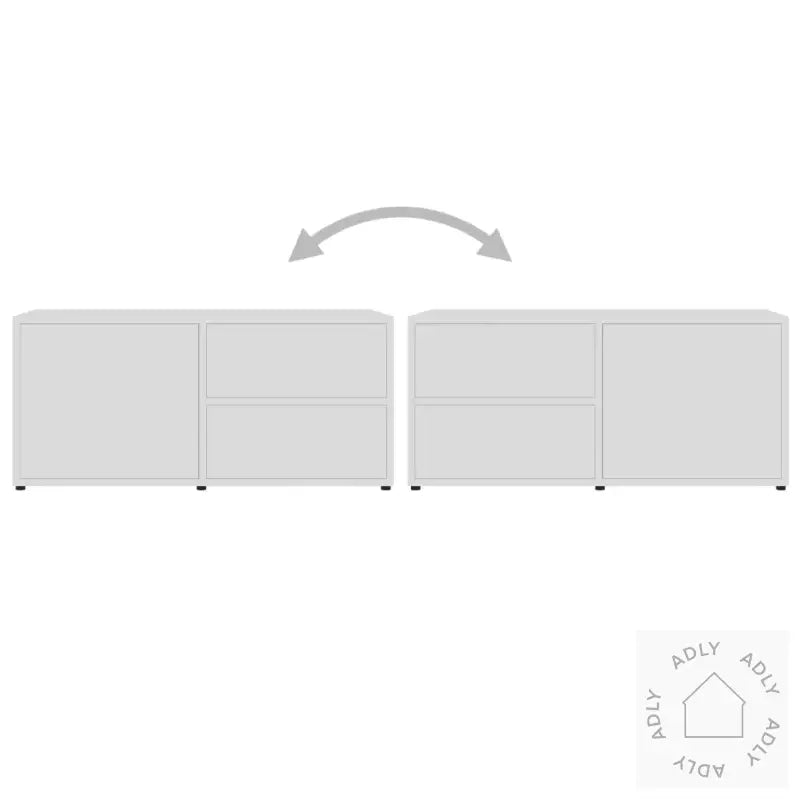 Tv-Benk Hvit 80X34X36 Cm Konstruert Tre