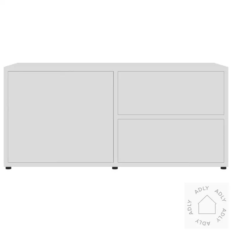 Tv-Benk Hvit 80X34X36 Cm Konstruert Tre