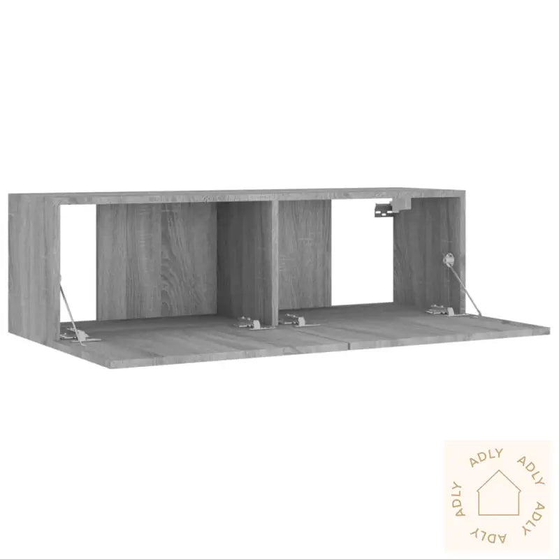 Tv-Skapsett 4 Deler Grå Sonoma Konstruert Tre
