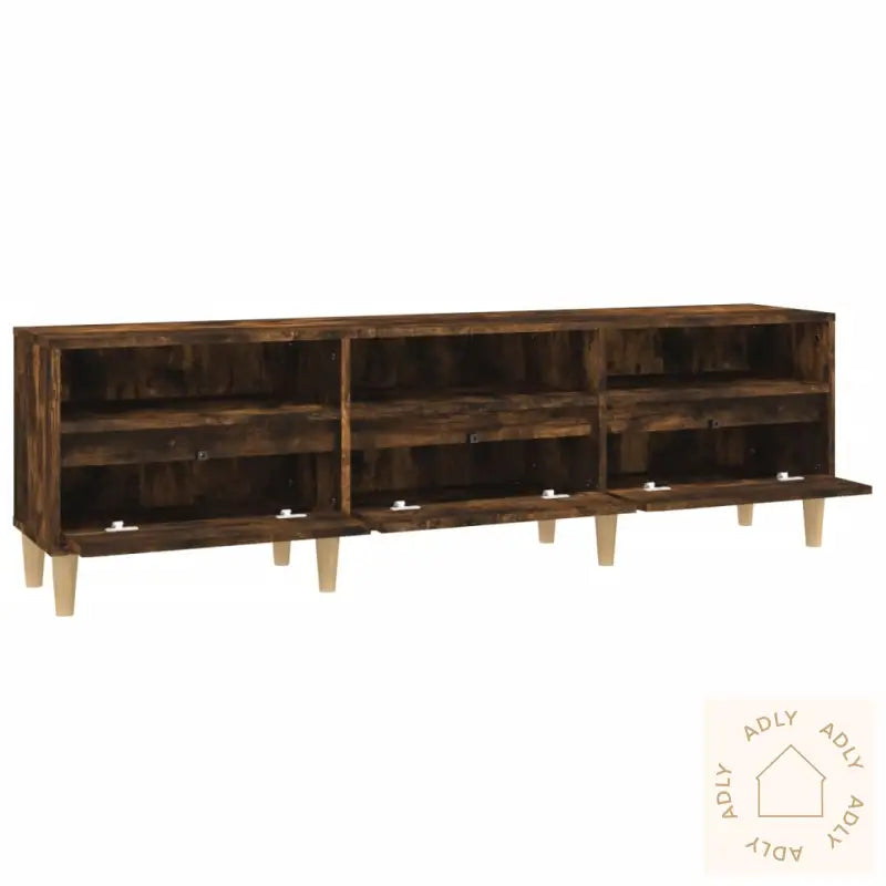 Tv-Benk Røkt Eik 150X30X44,5 Cm Konstruert Tre