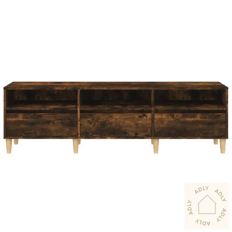 Tv-Benk Røkt Eik 150X30X44,5 Cm Konstruert Tre
