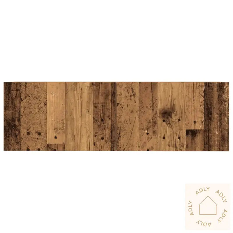 Tv-Skapsett 9 Deler Veggmontert Gammelt Tre Konstruert Tre