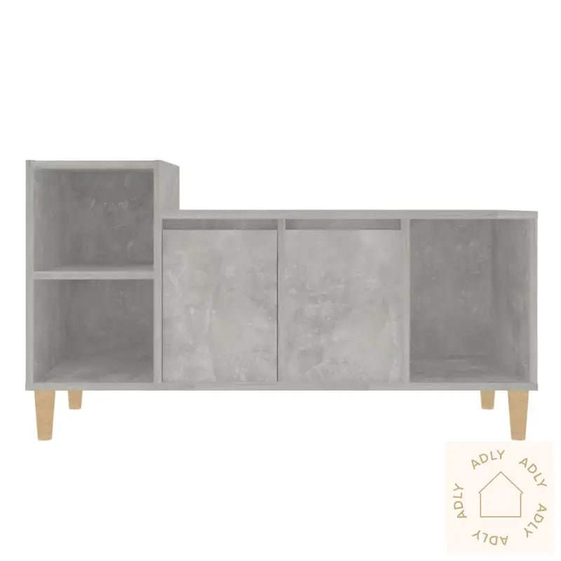 Tv-Benk Betonggrå 100X35X55 Cm Konstruert Tre